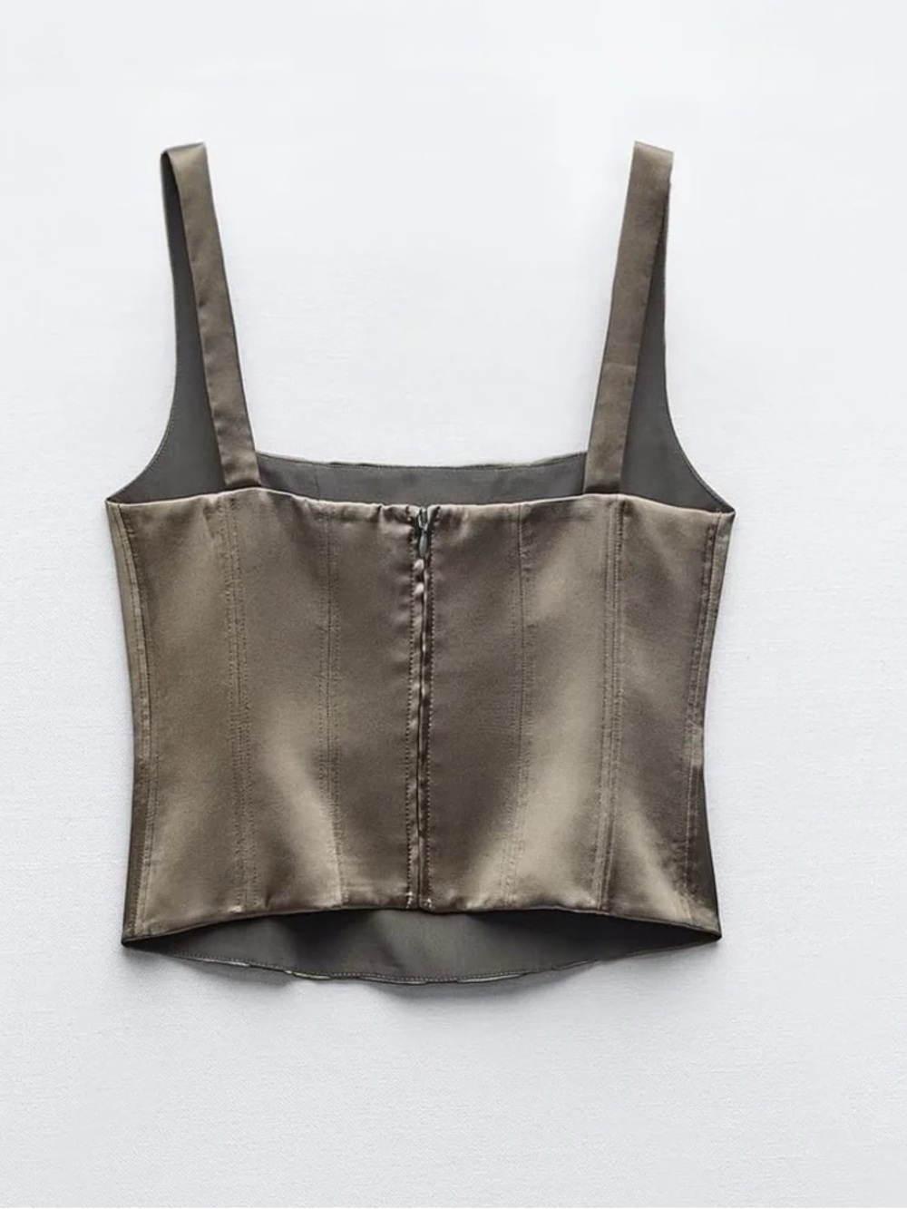 Zara Satin Square Neck Corset Top - Picture 4 of 4